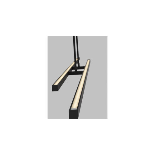Mick De Giulio Stagger 2 LED 60 inch Nightshade Black Linear Suspension Ceiling Light, Integrated LED