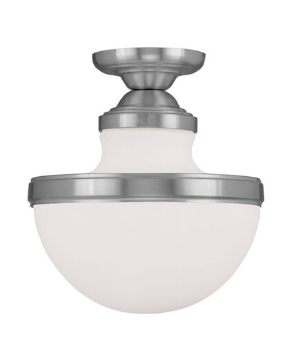 Oldwick 1 Light 10 inch Brushed Nickel Semi-Flush Mount Ceiling Light