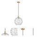 Ballston X-Large Deco Swirl 1 Light 12 inch Satin Gold Mini Pendant Ceiling Light, Ballston