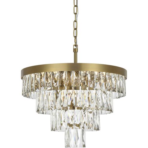 Josephine 10 Light 20 inch Satin Gold Chandelier Ceiling Light