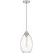 Marza 1 Light 8.5 inch Brushed Nickel Mini Pendant Ceiling Light, Small