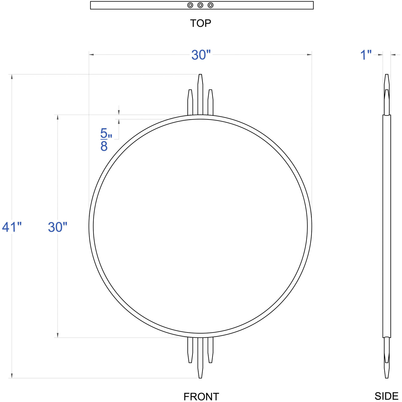 Propaganda 41 X 30 inch Black Wall Mirror