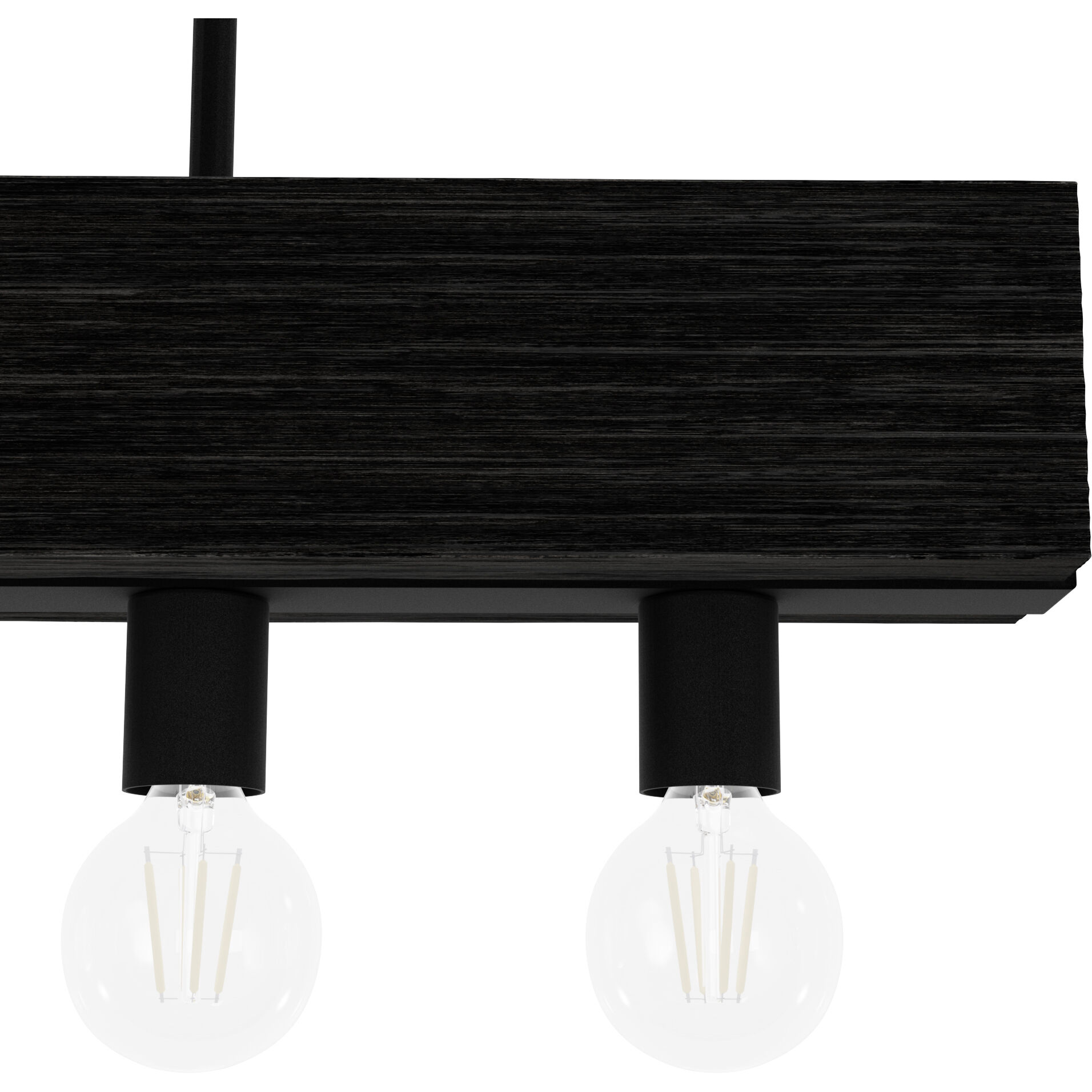 Donelson 5 Light 30 inch Natural Black Iron and Dark Ash Linear Chandelier Ceiling Light, Small