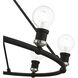Lansdale 8 Light 34 inch Black with Brushed Nickel Accents Chandelier Ceiling Light