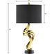 Belle 30 inch 100 watt Gold Table Lamp Portable Light