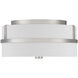 Contemporary 2 Light 13 inch Brushed Nickel Flush Mount Ceiling Light