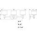 Carlisle LED 22 inch Natural Brass Bathroom Light Wall Light