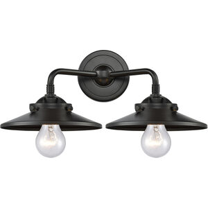 Nouveau Railroad 2 Light 16 inch Oil Rubbed Bronze Bath Vanity Light Wall Light, Nouveau