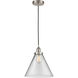Edison Cone 1 Light 12 inch Brushed Satin Nickel Mini Pendant Ceiling Light