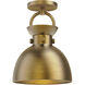 Alora Mood Waldo 1 Light 8.75 inch Aged Gold Semi Flush Mount Ceiling Light