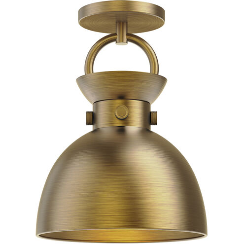 Alora Mood Waldo 1 Light 8.75 inch Aged Gold Semi Flush Mount Ceiling Light
