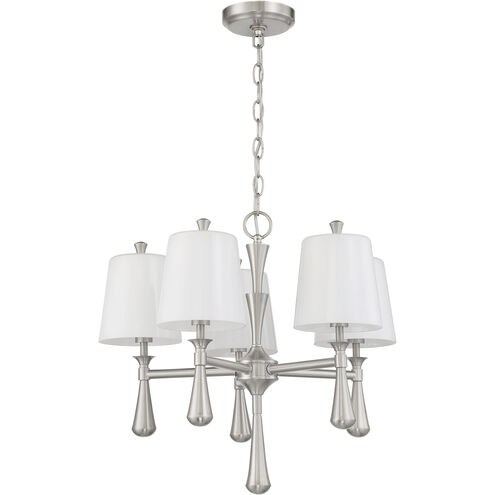 Palmer 5 Light 21 inch Brushed Polished Nickel Chandelier Ceiling Light