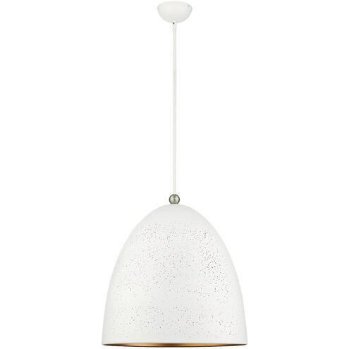 Arlington 3 Light 19 inch White with Brushed Nickel Accents Pendant Ceiling Light