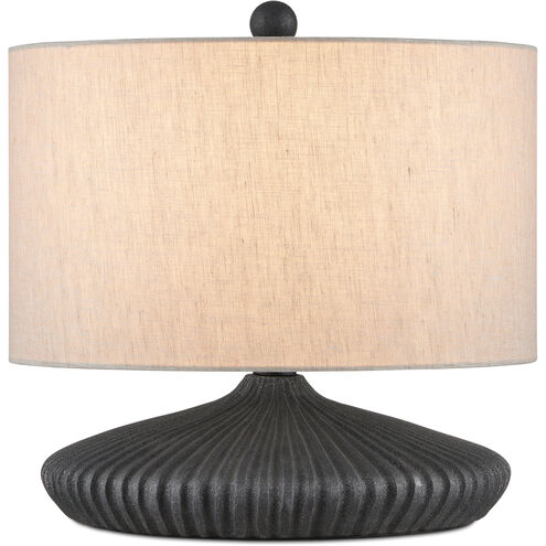 Mythmaker 17 inch 100 watt Black Granite/Satin Black Table Lamp Portable Light