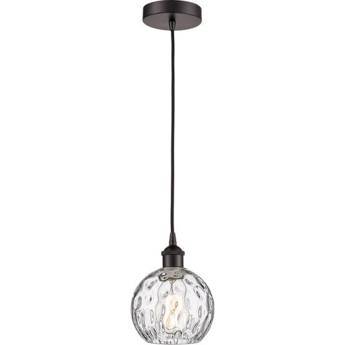 Edison Athens Water Glass LED 6 inch Oil Rubbed Bronze Mini Pendant Ceiling Light