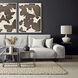Monochrome Flutter Brown and Metallic Framed Art, The Studio