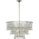 AERIN Rhine LED 34 inch Polished Nickel Three Tier Chandelier Ceiling Light