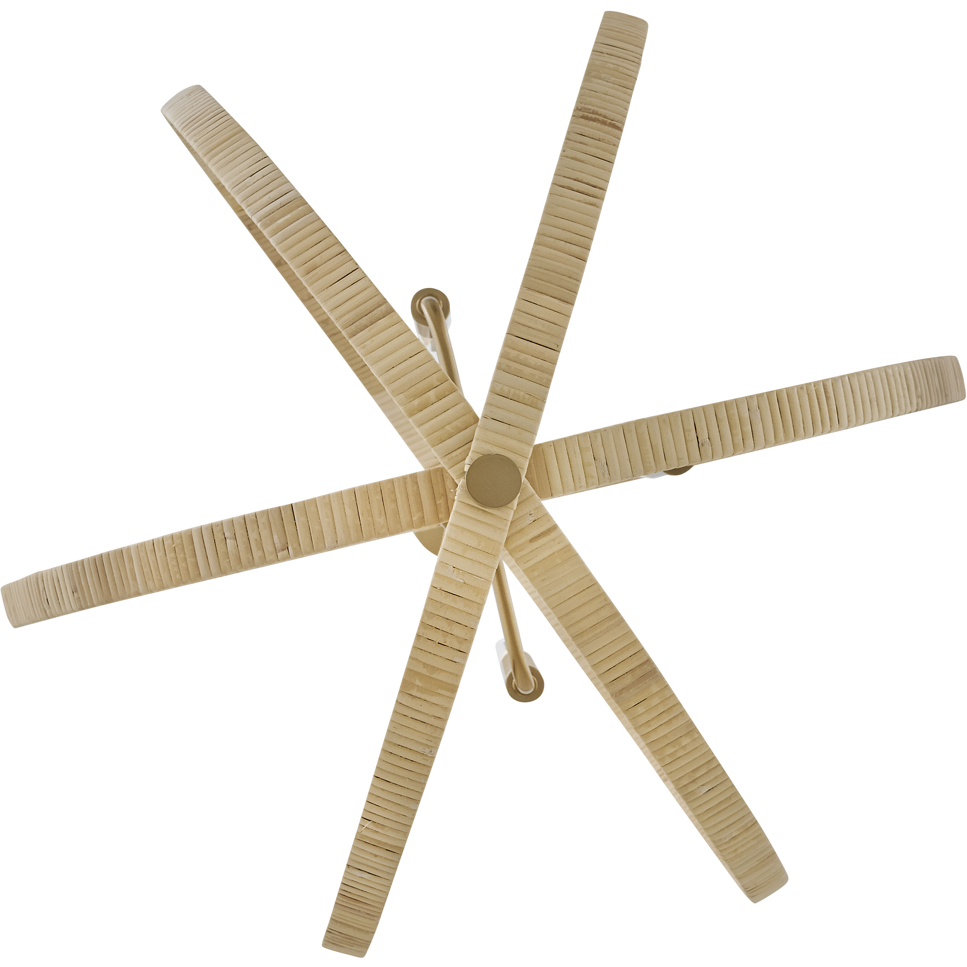 Fallon 4 Light 24 inch Lacquered Brass with Bamboo Chandelier Ceiling Light