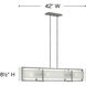 Latitude 4 Light 42 inch Brushed Nickel Indoor Linear Chandelier Ceiling Light