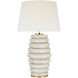 Kelly Wearstler Phoebe 35.5 inch 15.00 watt Antiqued White Stacked Table Lamp Portable Light, Extra Large