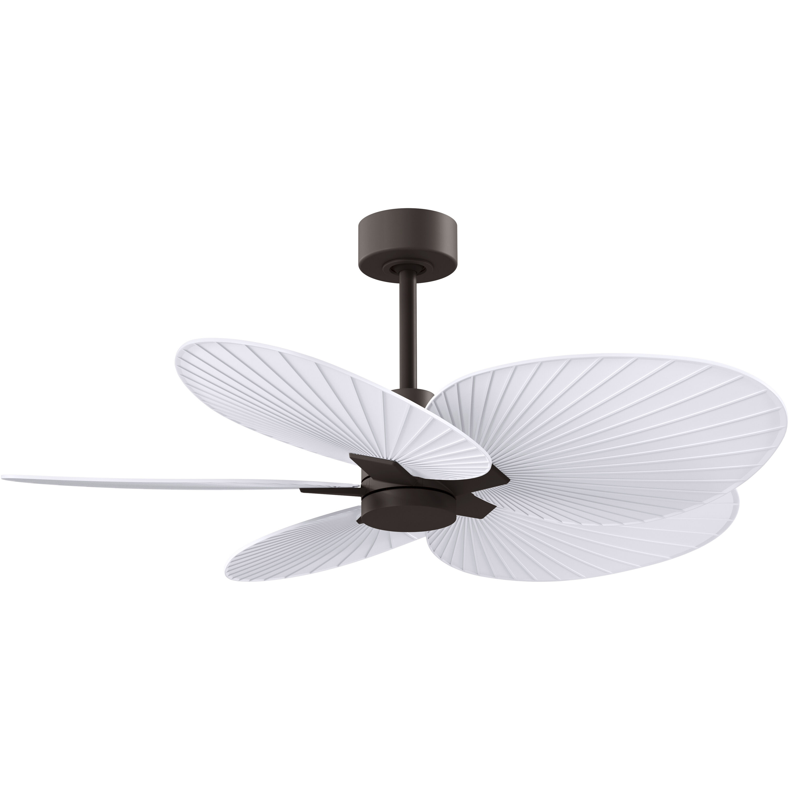 Atlas Alessandra Tropical 48 inch Textured Bronze with Matte White Blades Ceiling Fan