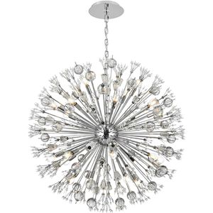 Vera 24 Light 38 inch Chrome Pendant Ceiling Light