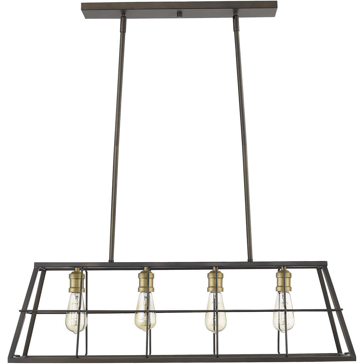 Charley 4 Light 35 inch Oil-Rubbed Bronze Pendant Ceiling Light