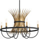 Homestead Baile 6 Light 29 inch Black Chandelier Ceiling Light, Baile 