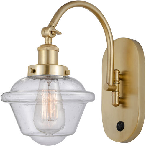 Franklin Restoration Oxford LED 8 inch Satin Gold Sconce Wall Light