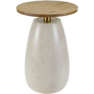 Pupil 25.2 X 17.7 inch Top: Brown; Base: Beige/Gold End Table
