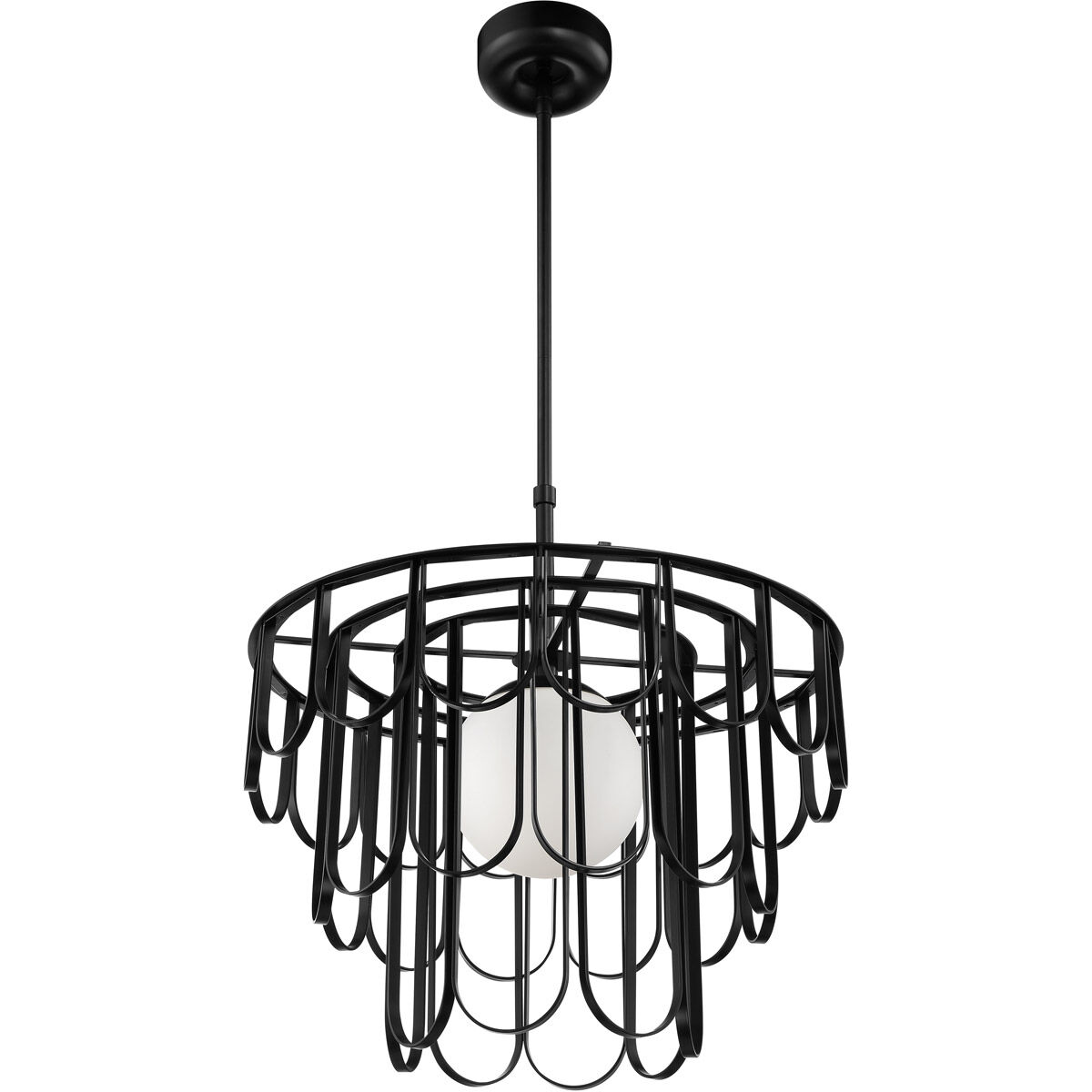 Melody 1 Light 24 inch Flat Black Pendant Ceiling Light