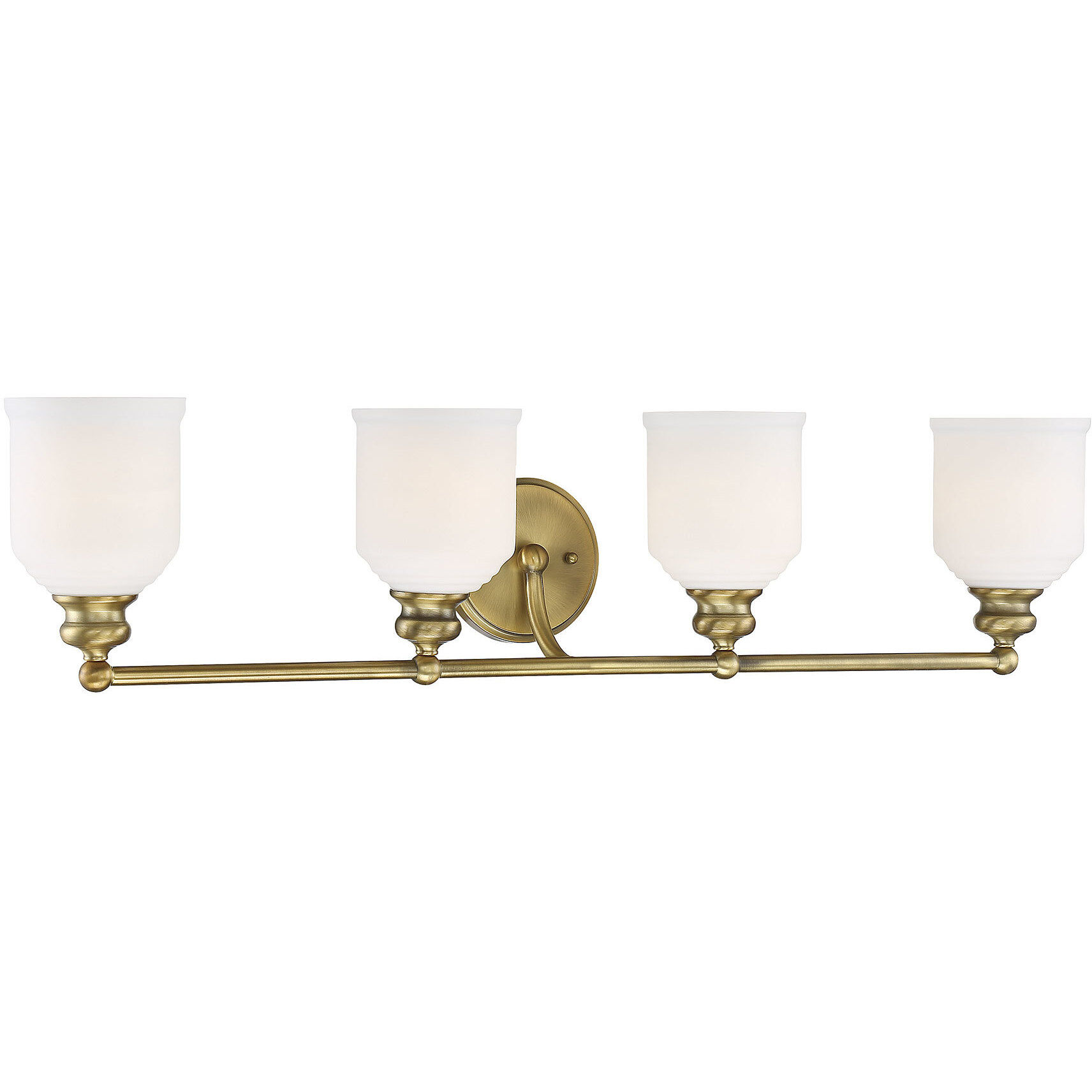 Melrose 4 Light 33.5 inch Warm Brass Bathroom Vanity Light Wall Light, Essentials
