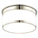Geneva 1 Light 9.25 inch Polished Nickel Flush Mount Ceiling Light