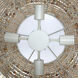 Clamshell 4 Light 37 inch Natural Wood Beads Chandelier Ceiling Light