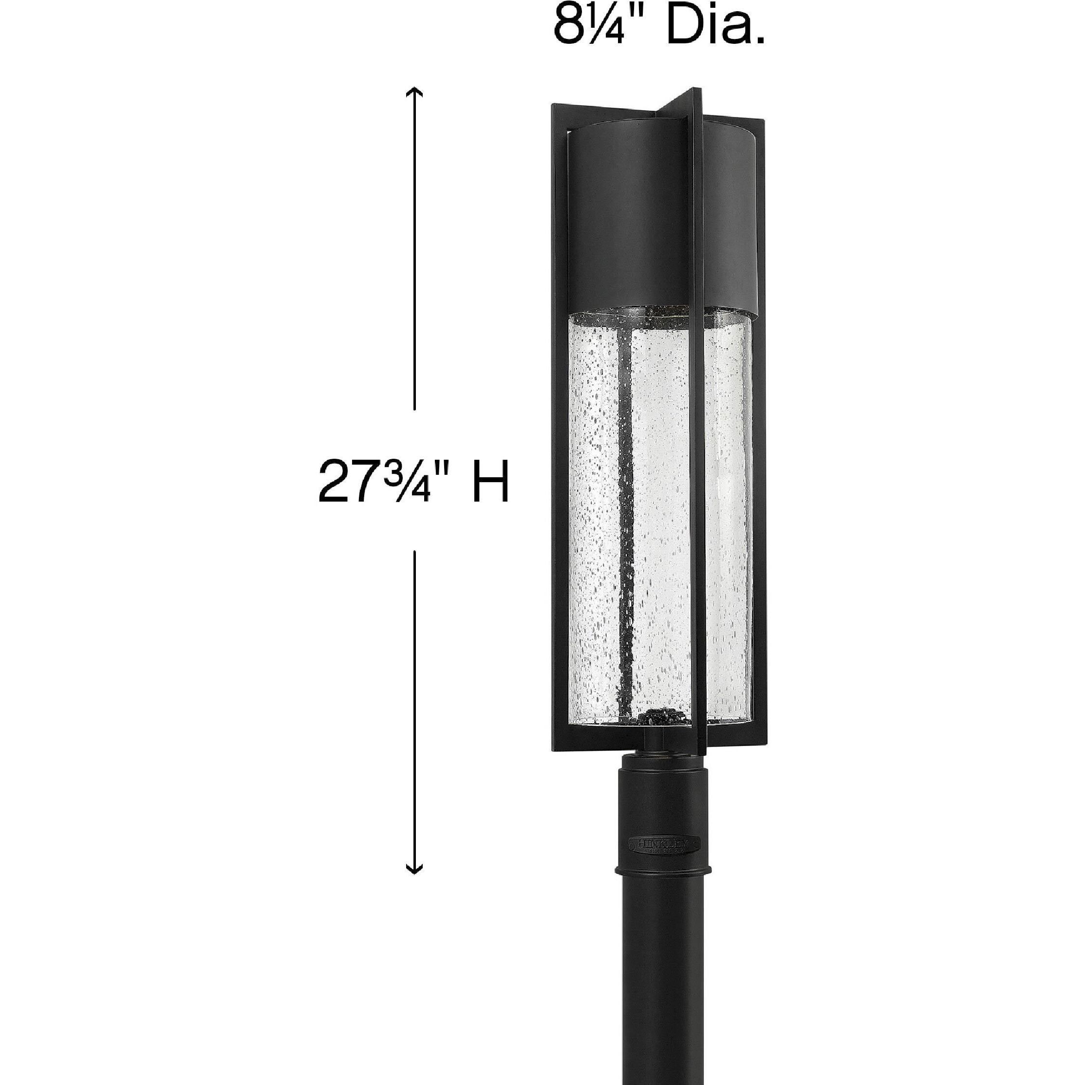 Shelter LED 28 inch Black Outdoor Post Mount Lantern, Low Voltage