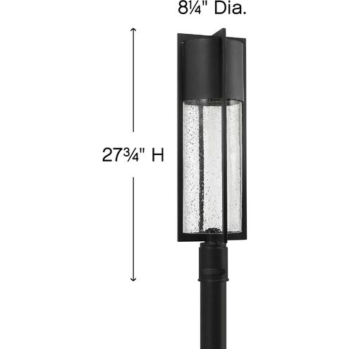 Shelter LED 28 inch Black Outdoor Post Mount Lantern, Low Voltage