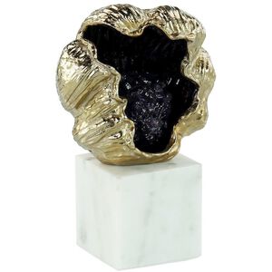 Metallic Geode 10.25 X 6.5 inch Sculpture, on Marble Base