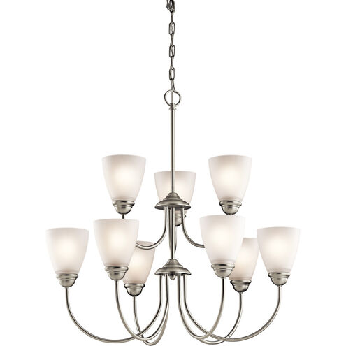 Jolie 9 Light 28 inch Brushed Nickel Chandelier 2 Tier Ceiling Light in Incandescent, 2 Tier