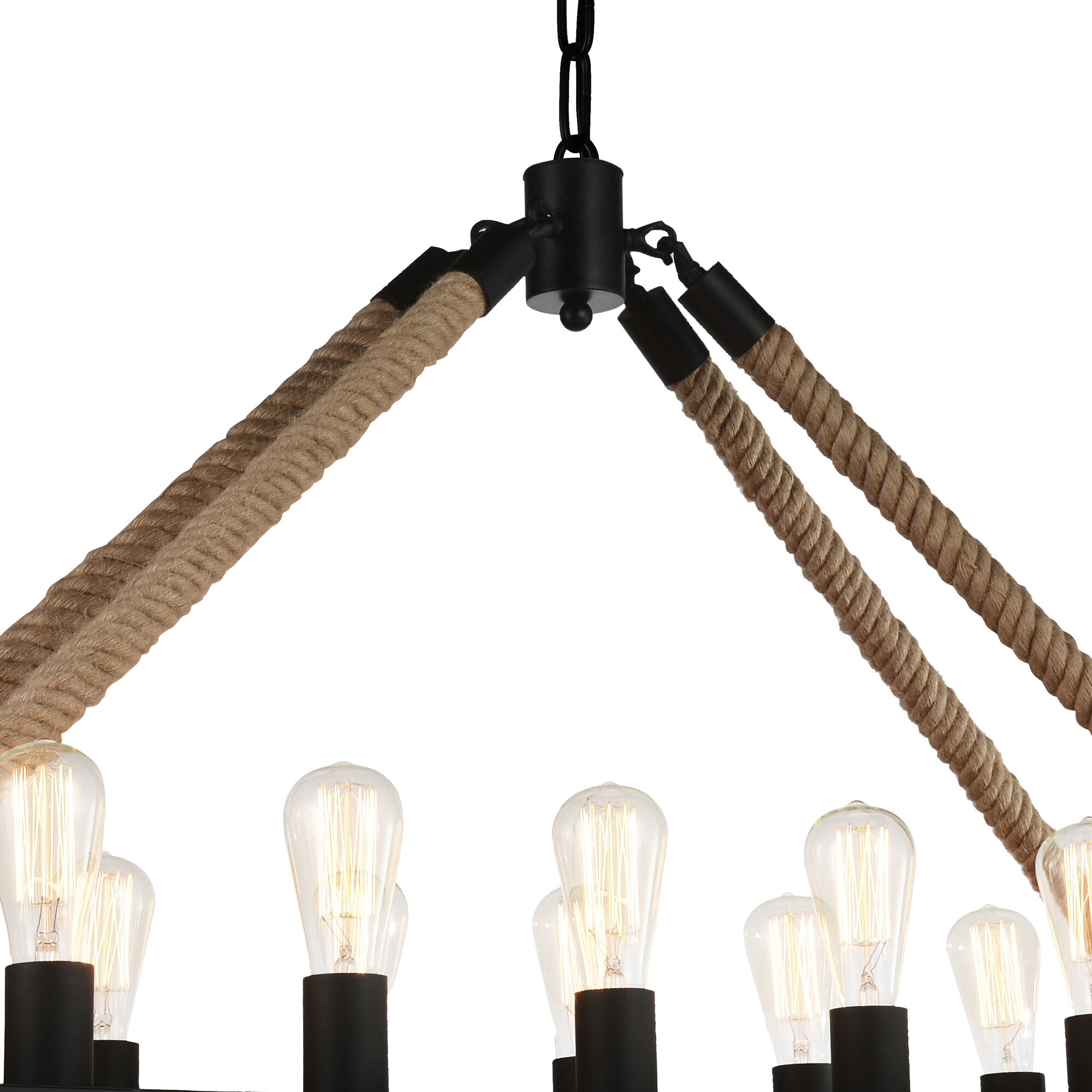 Ganges 18 Light 49 inch Black Island/Pool Table Light Ceiling Light
