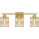 Gibson 3 Light 21.25 inch Aged Brass Bath Light Wall Light, Large