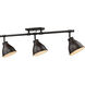 Duncan 3 Light 35 inch Rubbed Bronze Semi-flush Ceiling Light, Track Light