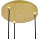 Da Vinci LED 16 inch Brass Multi Light Pendant Ceiling Light