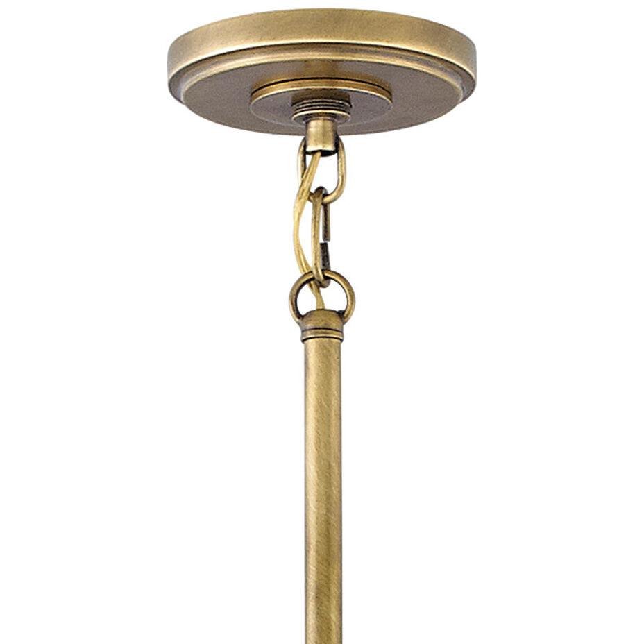 Fletcher 2 Light 18 inch Aged Zinc with Heritage Brass Indoor Chandelier Ceiling Light
