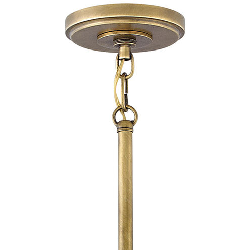Fletcher LED 18 inch Aged Zinc with Heritage Brass Indoor Chandelier Ceiling Light