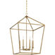 Townsend 6 Light 24 inch Warm Brass Pendant Ceiling Light, Essentials