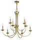 Estate 9 Light 30 inch Polished Brass Chandelier Ceiling Light