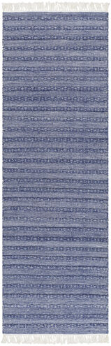 Azalea 96 X 30 inch Dark Blue Rug, Runner