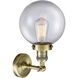 Franklin Restoration Large Beacon 1 Light 8 inch Antique Brass Semi-Flush Mount Ceiling Light in Clear Glass, Franklin Restoration