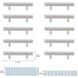 Dior Brushed Nickel Hardware Drawer Pull in 3in Center to Center Bar, Set of 10
