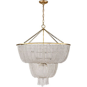Visual Comfort AERIN Jacqueline 12 Light 32 inch Hand-Rubbed Antique Brass Two-Tier Chandelier Ceiling Light ARN5104HAB-CG - Open Box